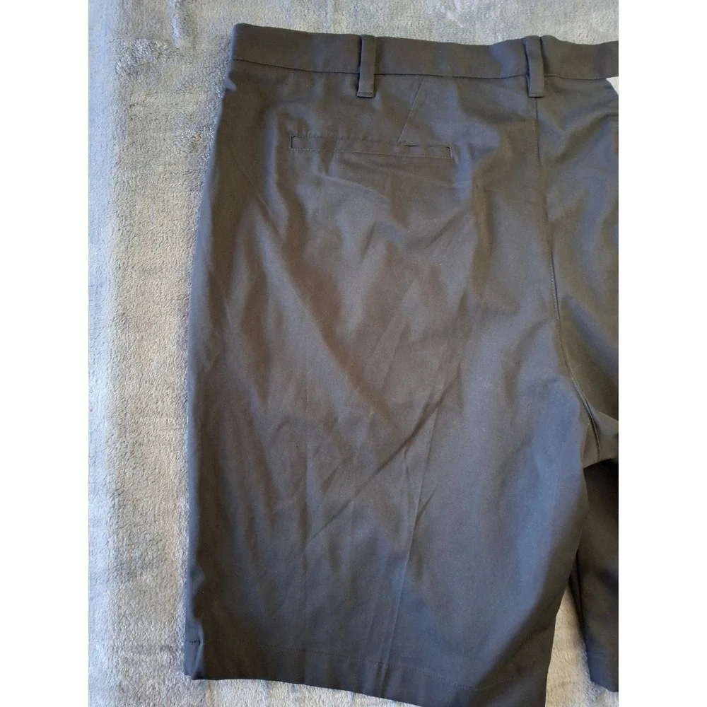 Adidas Golf Shorts Mens 40 Black Flat Front Performance Athletic‎ Casual Summer